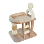 Wooden Design Modern Cat Tree - Lounge Bed & Sisal Scratching Balls