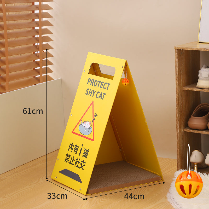 Multifunctional Roadblock Cat Nest – Privacy & Enrichment for Shy Cats by CATATI SELECTED - Yellow - Furniture - Catati