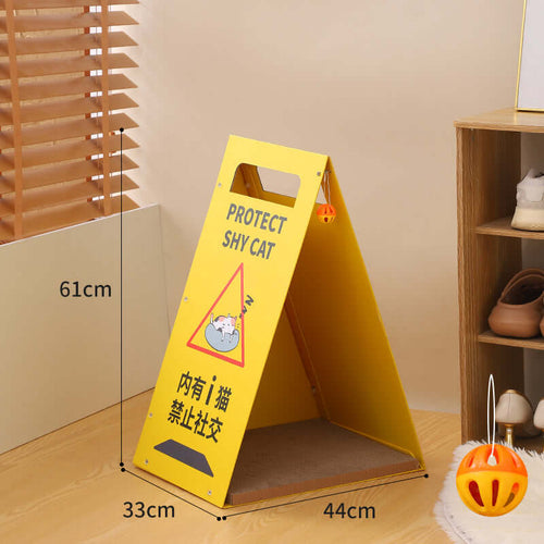 Multifunctional Roadblock Cat Nest – Privacy & Enrichment for Shy Cats by CATATI SELECTED - Yellow - Furniture - Catati