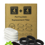 Stainless Steel Powered Cat Water Fountain – 3.2L with Filters by CATATI SELECTED - 4 charcoal filters + 4 sponges - Feeder - Catati