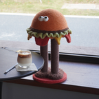 Hamburger Double-Post Cat Scratcher - Sisal & MDF Construction - Default Title - Furniture - Catati Cat Store