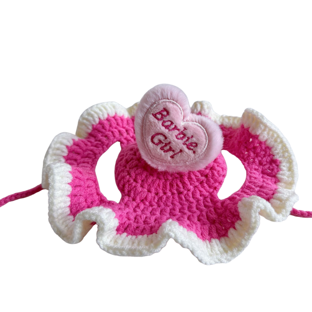 Hand-Knitted Crochet Cat Hat - Cute Artisan Pet Accessory