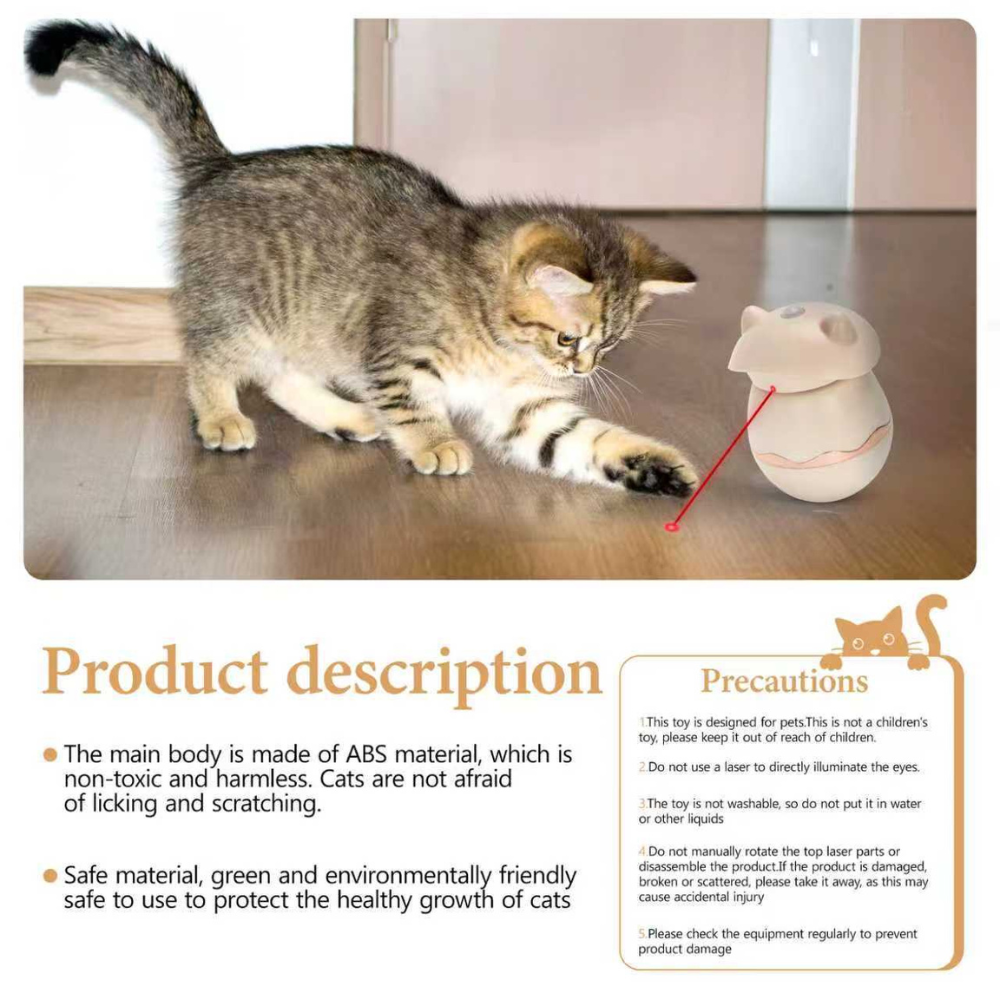 Interactive Automatic Laser Cat Toy - Smart Motion Sensor - Default Title - Toys - Catati Cat Store