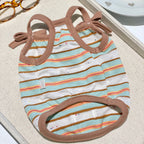 Striped Bowtie Shoulder Cat Vest – Summer Petwear NZ by CATATI SELECTED - M - Accessories - Catati