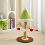 Cedar Cat Scratching Post - Sisal & Snow-Cap Design