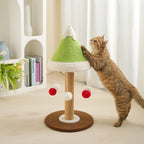 Cedar Cat Scratching Post - Sisal & Snow-Cap Design