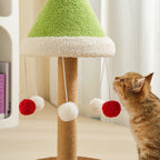 Cedar Cat Scratching Post - Sisal & Snow-Cap Design