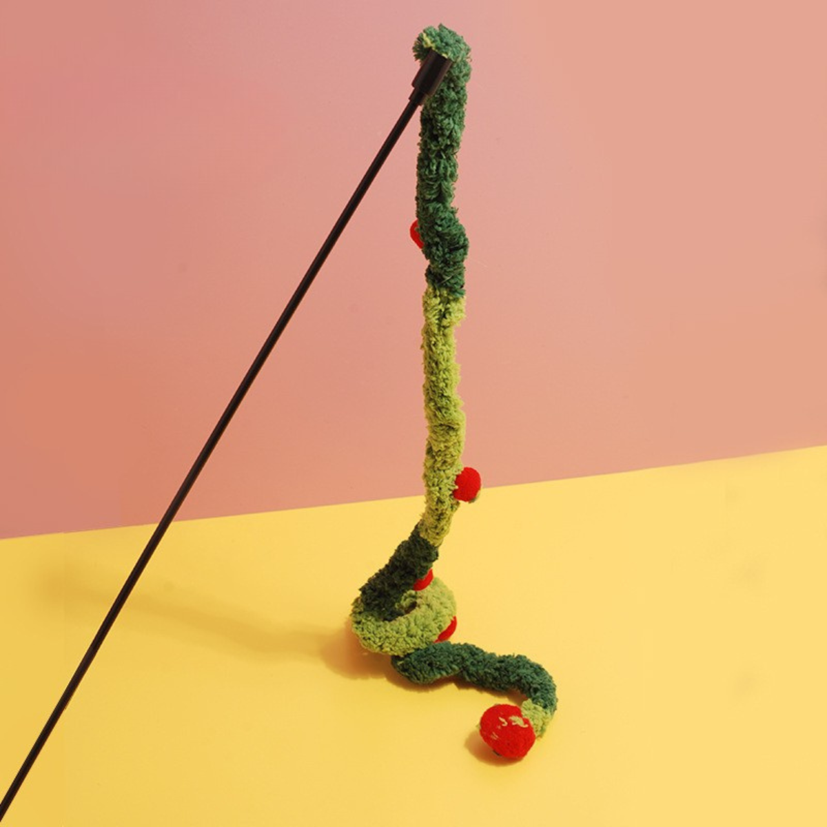 Christmas Tree Cat Teaser Wand – Festive Chase Toy for Playful Cats