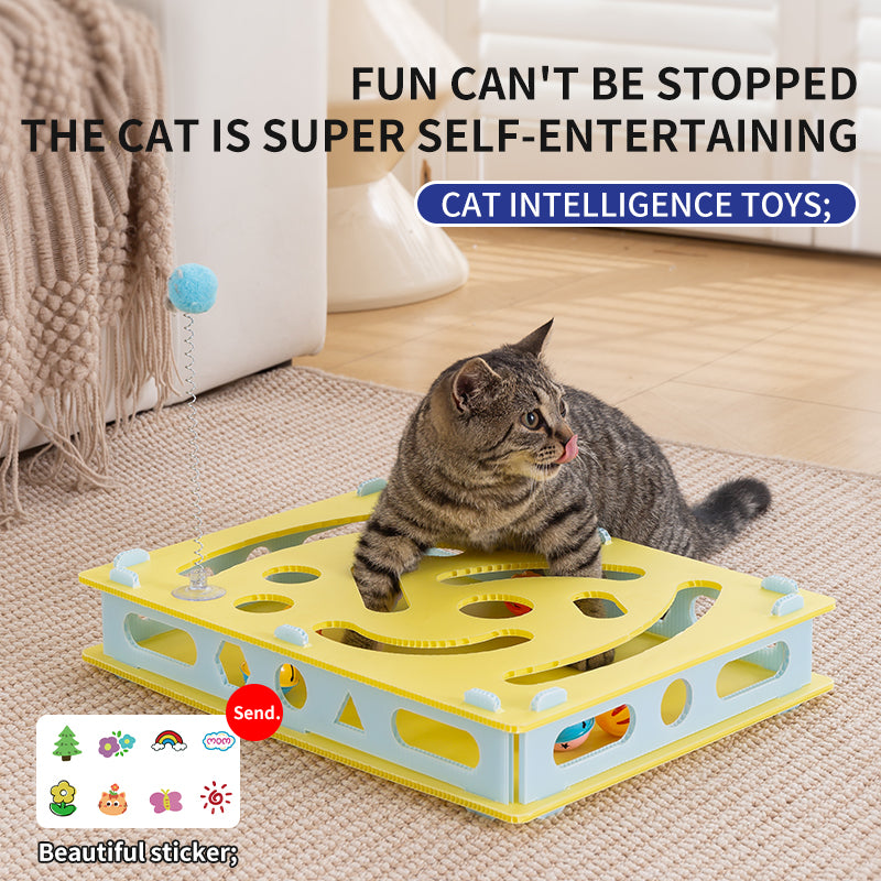 Suction Cup Spring Furball Cat Toy – Interactive Enrichment Game by CATATI SELECTED - Default Title - Playing - Catati