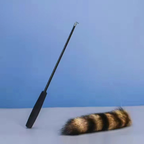 Telescopic Cat Teaser Wand with Faux Fox Fur Tail