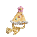 Hand-Knitted Cat Birthday Hat - Soft Crochet Celebration Accessory