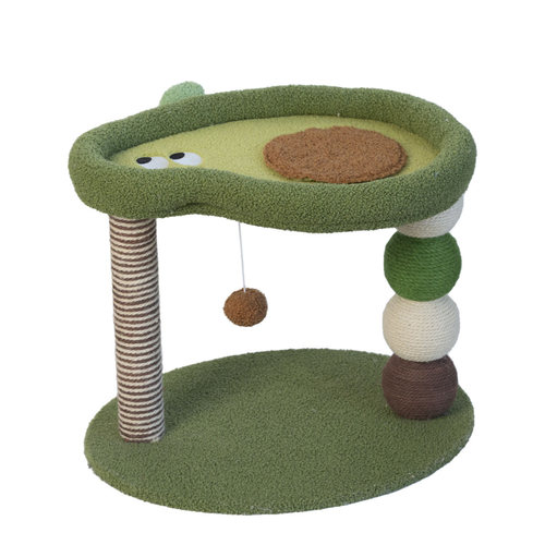 Avocado Cat Scratching Post - Sisal & Soft Plush Activity Centre - 55cm | Catati NZ - Default Title - Furniture - Catati Cat Store