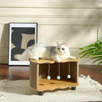 Eggshell Cat Tree with Scratcher & Hanging Toys by CATATI SELECTED - Default Title - Furniture - Catati