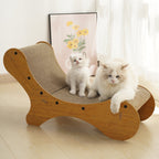 Curved Chaise Cat Scratcher - Premium MDF & Corrugated Cardboard