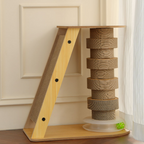 Vertical Cardboard Cat Scratcher Tower with Toy Track by CATATI SELECTED - Default Title - Furniture - Catati