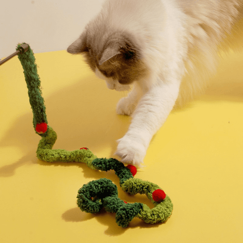 Christmas Tree Cat Teaser Wand – Festive Chase Toy for Playful Cats - Default Title - Toys - Catati Cat Store