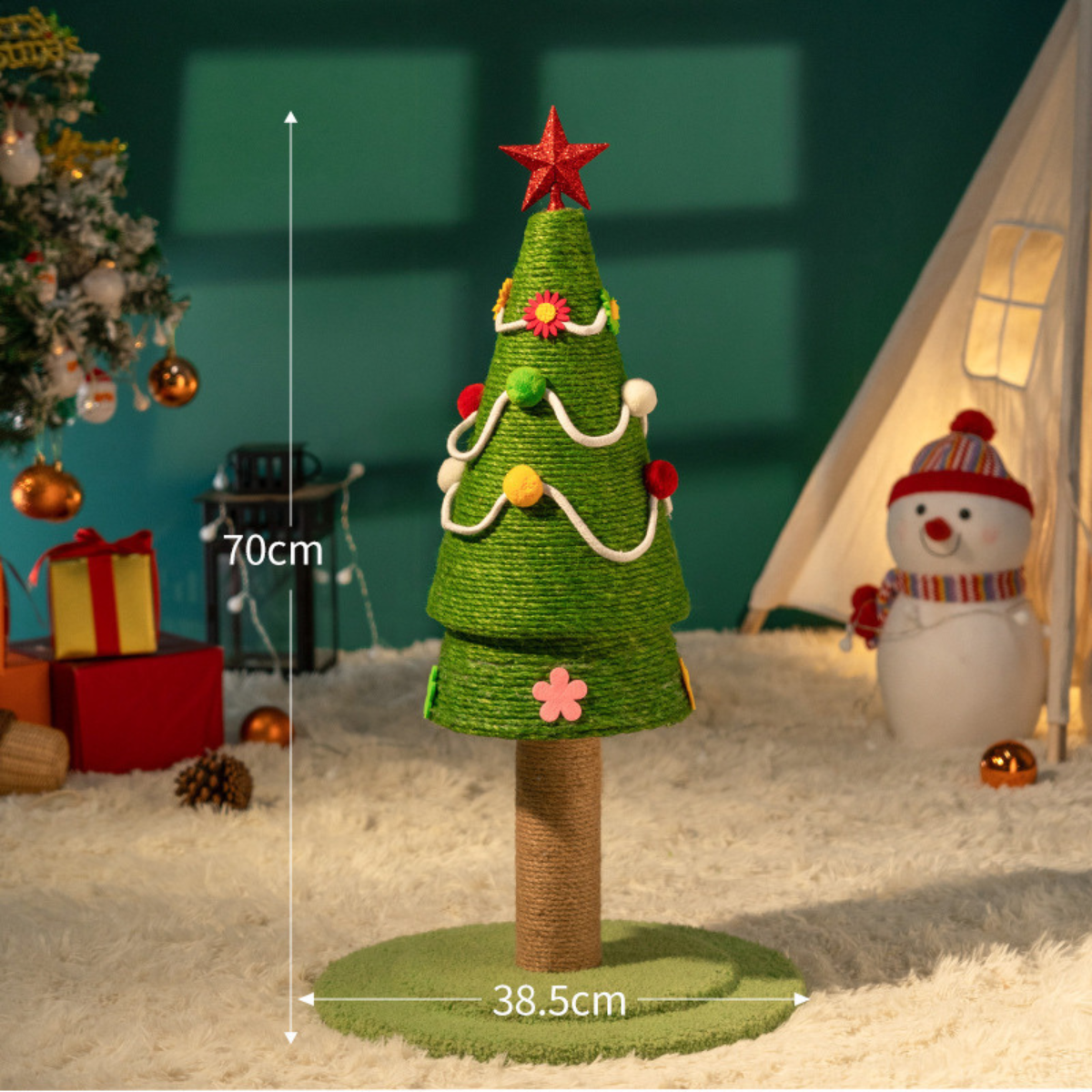 Festive Christmas Tree Cat Scratcher – Holiday Enrichment Post