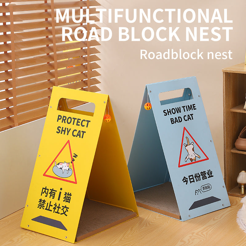 Multifunctional Roadblock Cat Nest – Privacy & Enrichment for Shy Cats by CATATI SELECTED - Yellow - Furniture - Catati