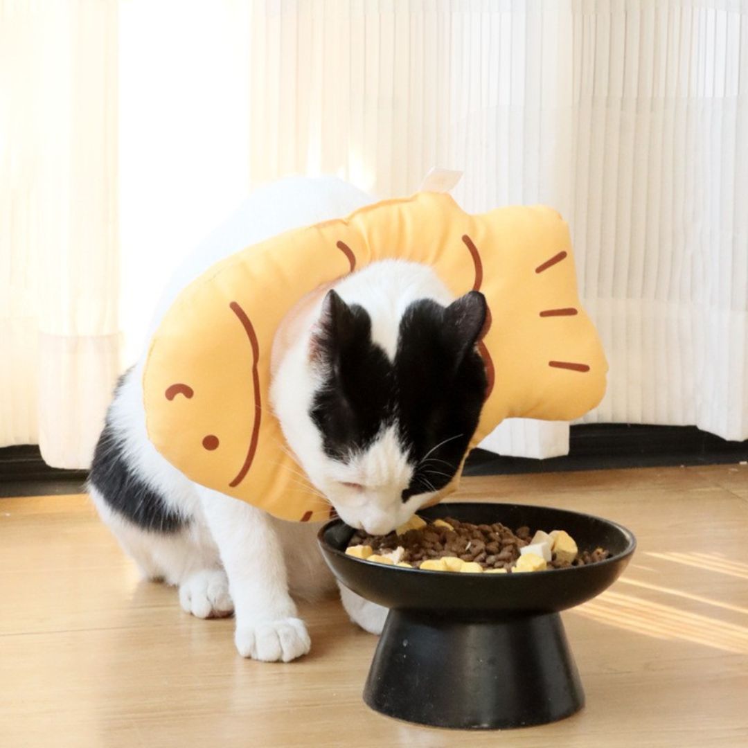 Yellow Fish Cat Recovery Collar – Soft, Playful Post-Surgery Comfort by CATATI SELECTED - Yellow Fish-Shaped Pastry / S - Others - Catati