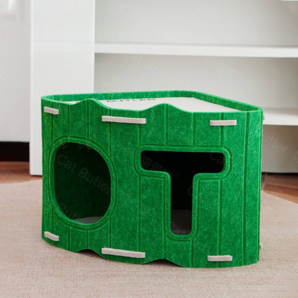 Stackable Felt Cat House - Modular Scratching Sanctuary