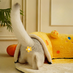 Cheese Tunnel Winter Cat Bed – Plush, Playful & Warm by CATATI SELECTED - Default Title - Furniture - Catati