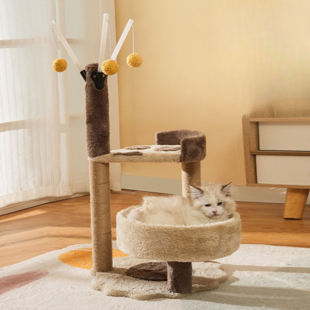 Bordeaux Cat Tree with Hammock & Toys – Catati Comfort Series by Catati - Default Title - Furniture - Catati