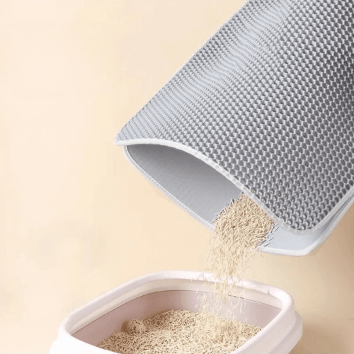 Anti-Tracking Cat Litter Mat – Waterproof, Soft & Easy-Clean - Gray - Litter - Catati Cat Store
