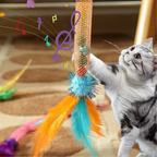 Elastic Feather Cat Teaser Toy – Bite-Resistant & Stretchable