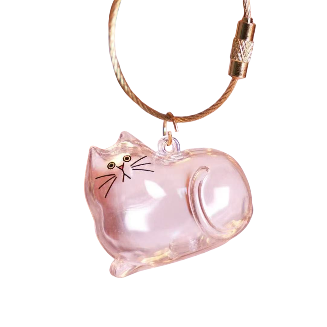 Cat Whisker Holder Keychain – Glass Keepsake Charm (3 Styles) by CATATI SELECTED - Chubby Cat - Other - Catati