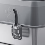 Catati Stainless Cat Litter Box with High Sides – 15cm Entry by CATATI SELECTED - Beige - Litter - Catati