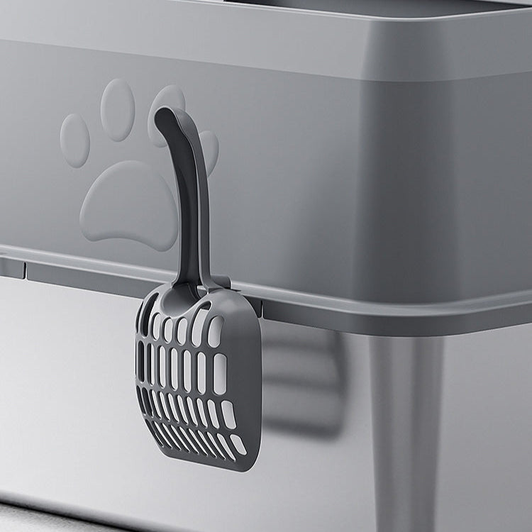 Catati Stainless Cat Litter Box with High Sides – 15cm Entry by CATATI SELECTED - Beige - Litter - Catati