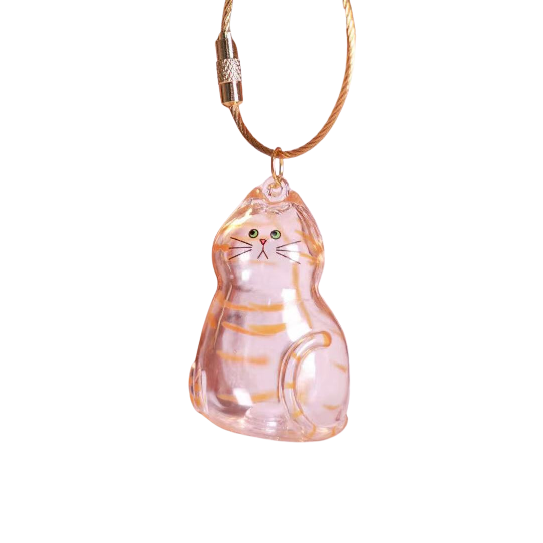 Cat Whisker Holder Keychain – Glass Keepsake Charm (3 Styles) by CATATI SELECTED - Orange - Other - Catati