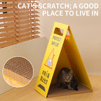 Multifunctional Roadblock Cat Nest – Privacy & Enrichment for Shy Cats by CATATI SELECTED - Yellow - Furniture - Catati