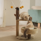 Bordeaux Cat Tree with Hammock & Toys – Catati Comfort Series by Catati - Default Title - Furniture - Catati