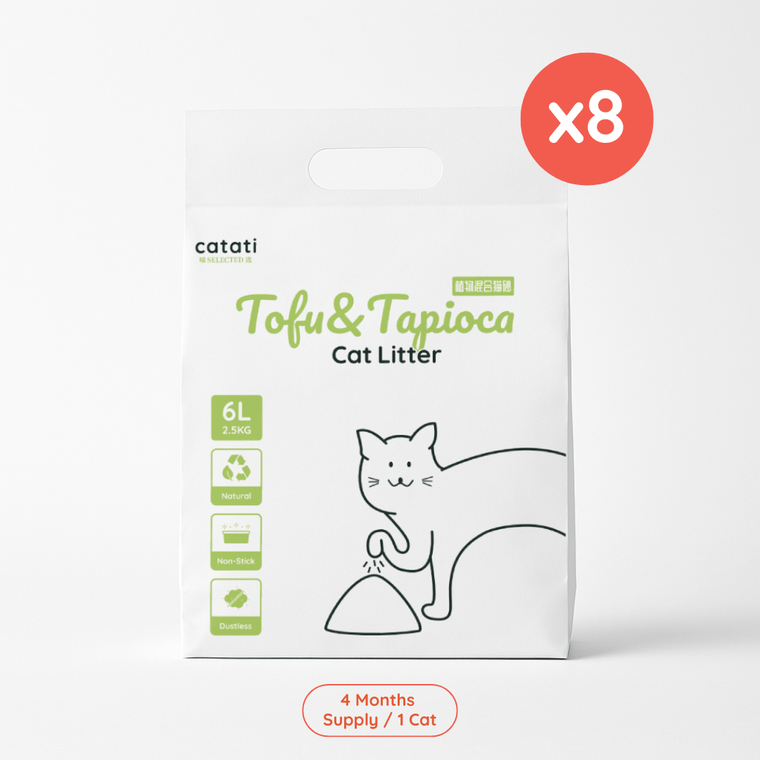 Tofu & Tapioca Cat Litter by CATATI SELECTED - 8-Bag - Litter - Catati