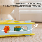 Suction Cup Spring Furball Cat Toy – Interactive Enrichment Game by CATATI SELECTED - Default Title - Playing - Catati