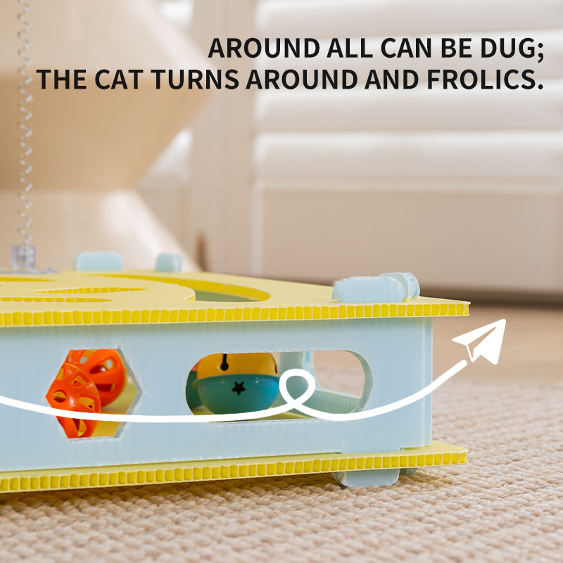 Suction Cup Spring Furball Cat Toy – Interactive Enrichment Game by CATATI SELECTED - Default Title - Playing - Catati