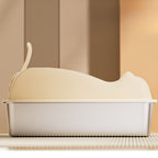 (60cm) XL High Enclosed Stainless Steel Cat Litter Box by CATATI SELECTED - Silver - Litter - Catati