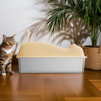 60cm Stainless Steel Cat Litter Box with Scoop – Clean & Durable