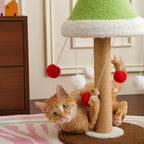 Cedar Cat Scratching Post - Sisal & Snow-Cap Design