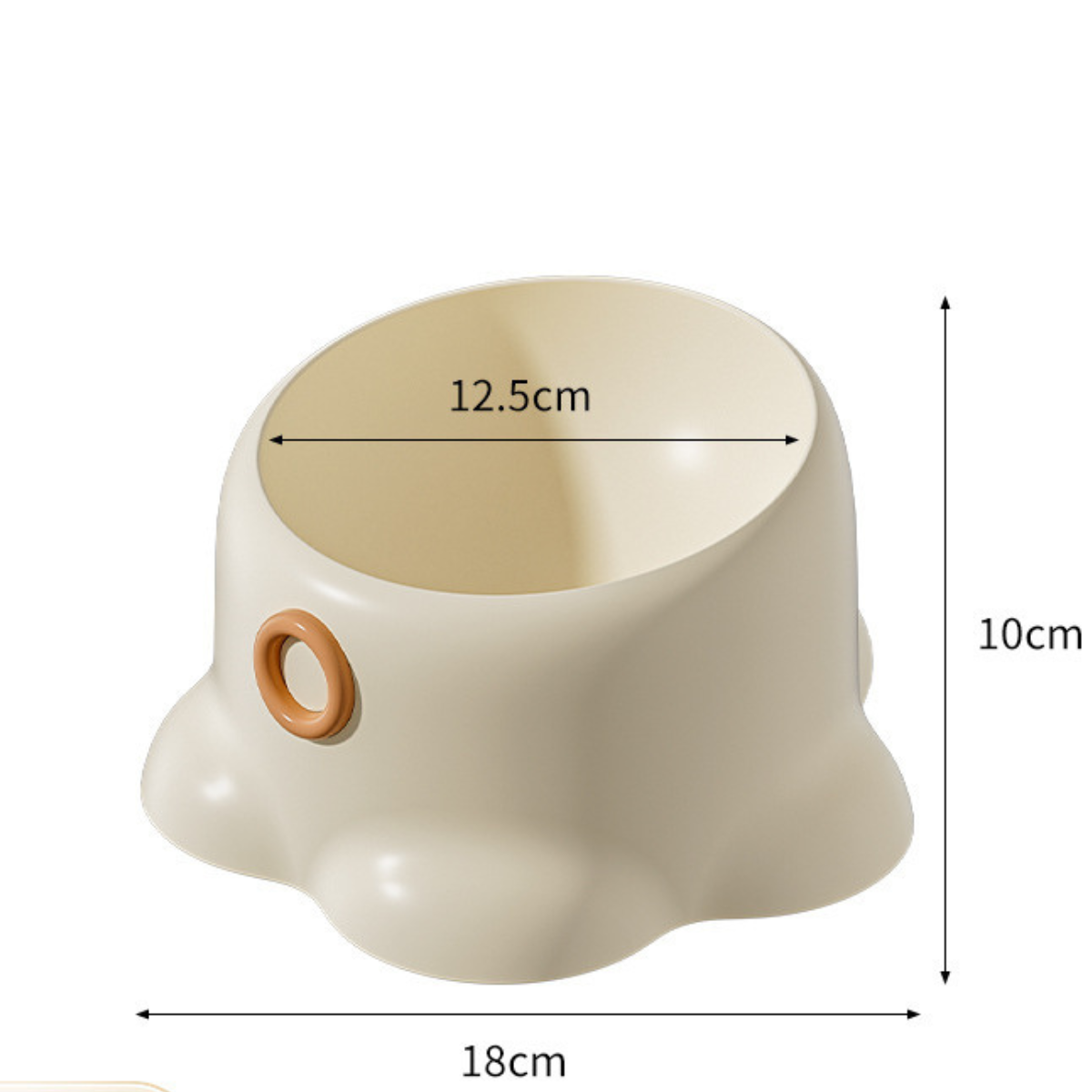 Raised Cat Bowl with Squid-Leg Base – Anti-Tip Design