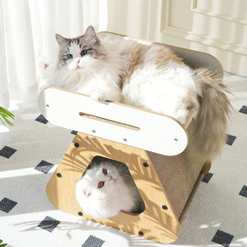 Modern Wood Cat Scratcher & Lounge – Multi-Level Design by CATATI SELECTED - Default Title - Furniture - Catati
