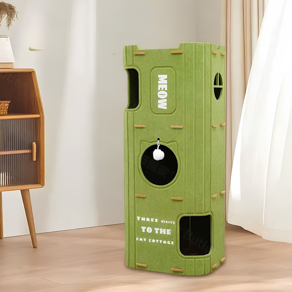 Modular Horizon Cat Tunnel & Lounge - Adhesive-Free Eco-Felt