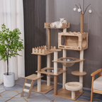 Multi-Level Castle Cat Tree - Dual Space Capsules & Integrated Steps