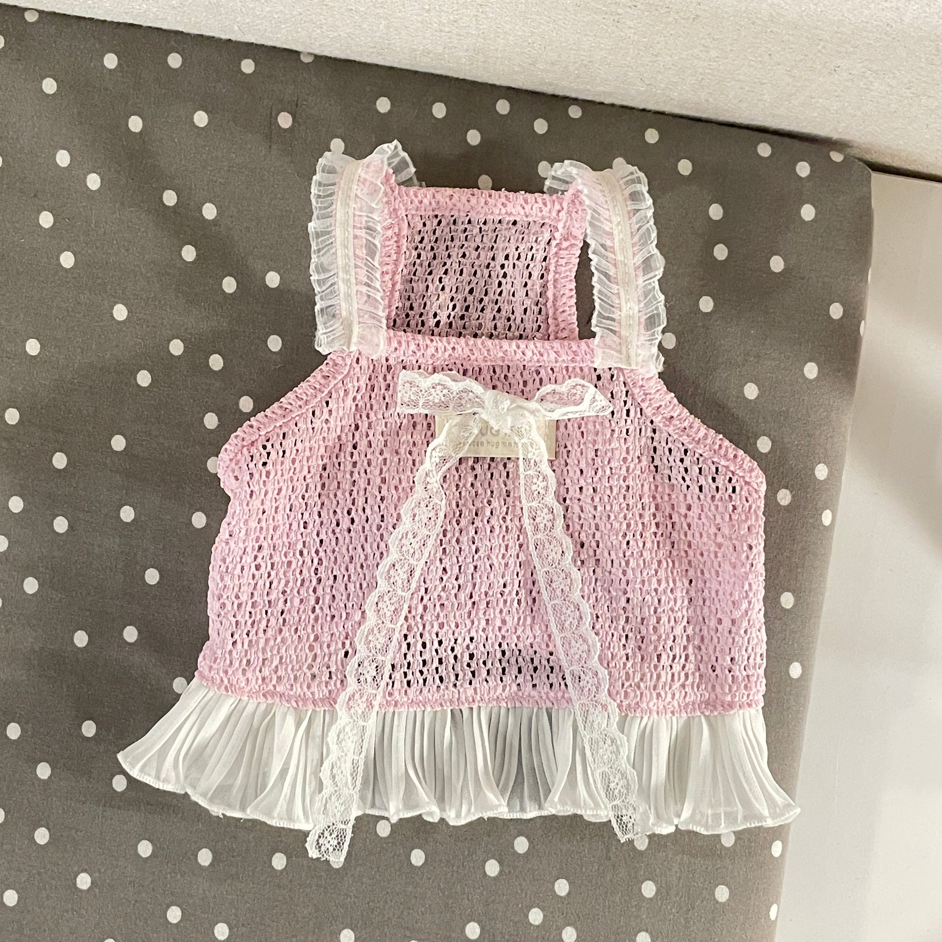 Lace Trim Pink Cat Dress – Summer Mesh Edition by CATATI SELECTED - M - Accessories - Catati