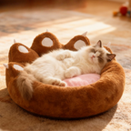 Plush Cat Paw Bed - Deep Sleep Comfort