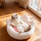 Plush Cat Paw Bed - Deep Sleep Comfort