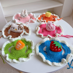 Hand-Knitted Crochet Cat Hat - Cute Artisan Pet Accessory