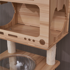 Multi-Level Castle Cat Tree - Dual Space Capsules & Integrated Steps