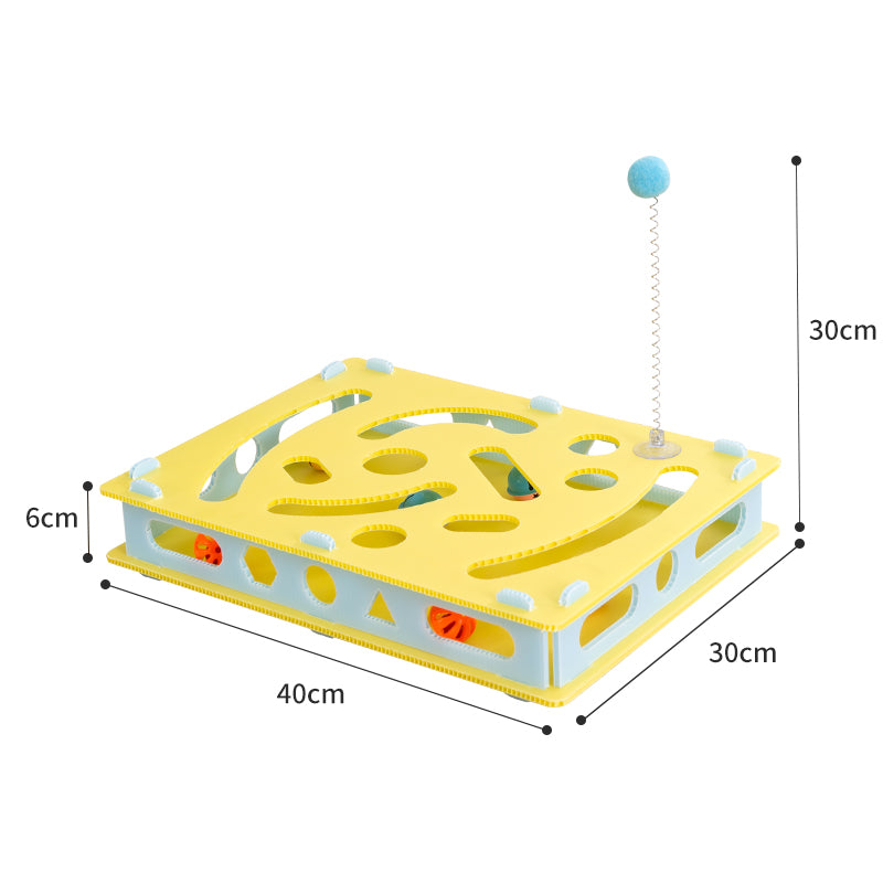 Suction Cup Spring Furball Cat Toy – Interactive Enrichment Game by CATATI SELECTED - Default Title - Playing - Catati